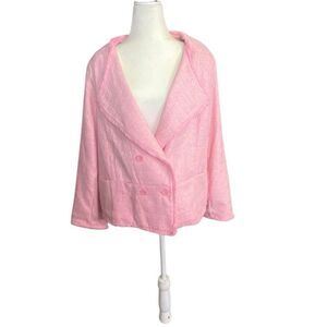Sew In Love Jacket Blazer Size 1X Pink Marled Spring Office Core